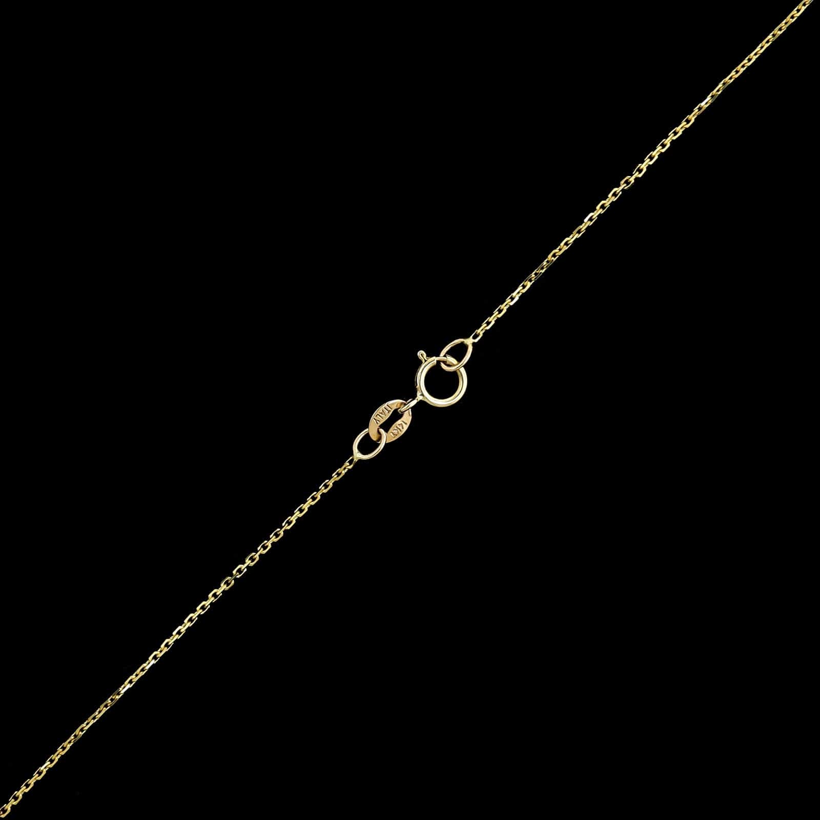 14K Yellow Gold Estate Diamond Circle Pendant Necklace