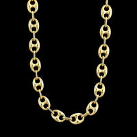 14K Yellow Gold Estate Mariner Link Necklace