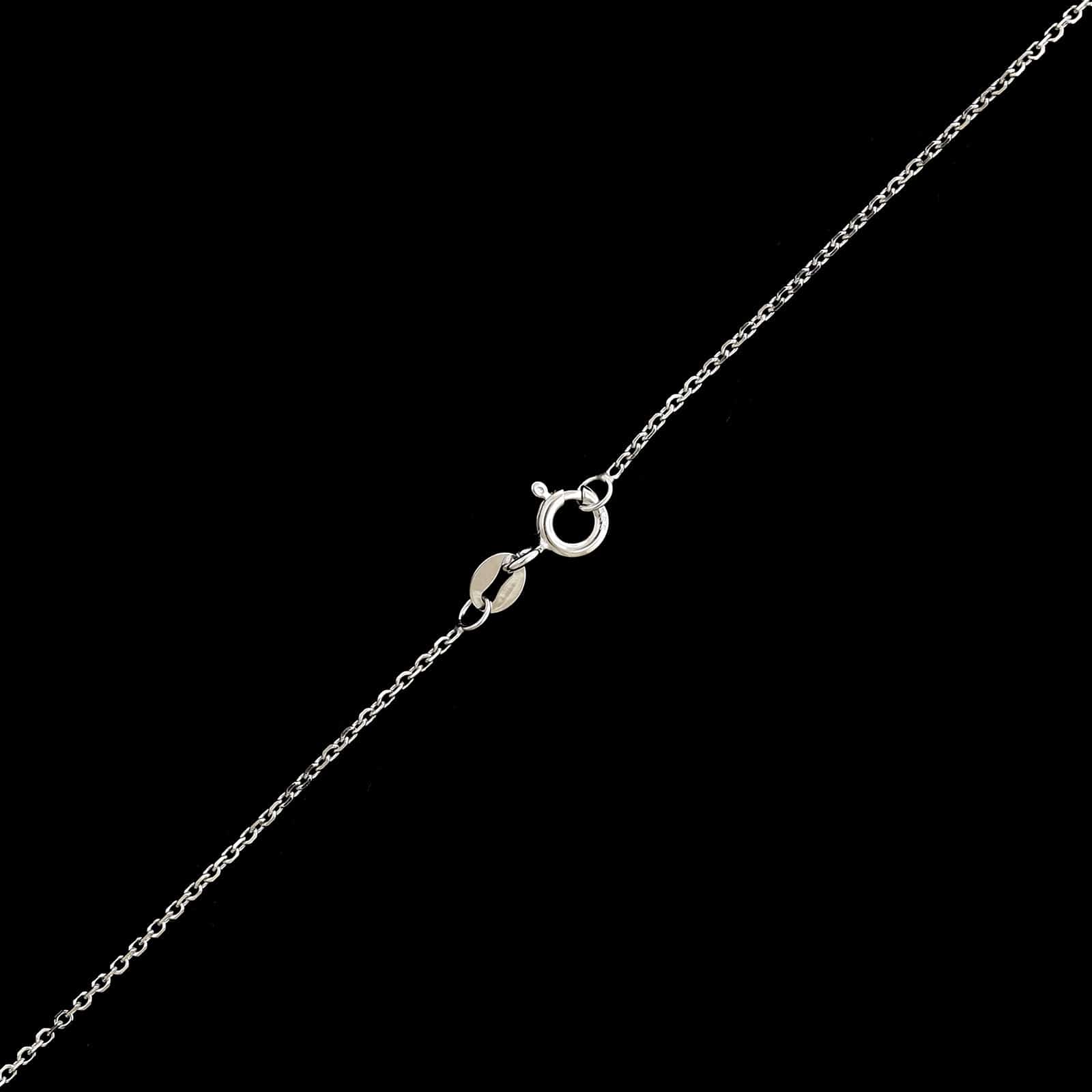 14K White Gold Estate Diamond Pendant Necklace