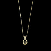 14K Yellow Gold Estate Peridot Pendant Necklace