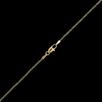 18K Yellow Gold Estate Floating Heart Pendant Necklace