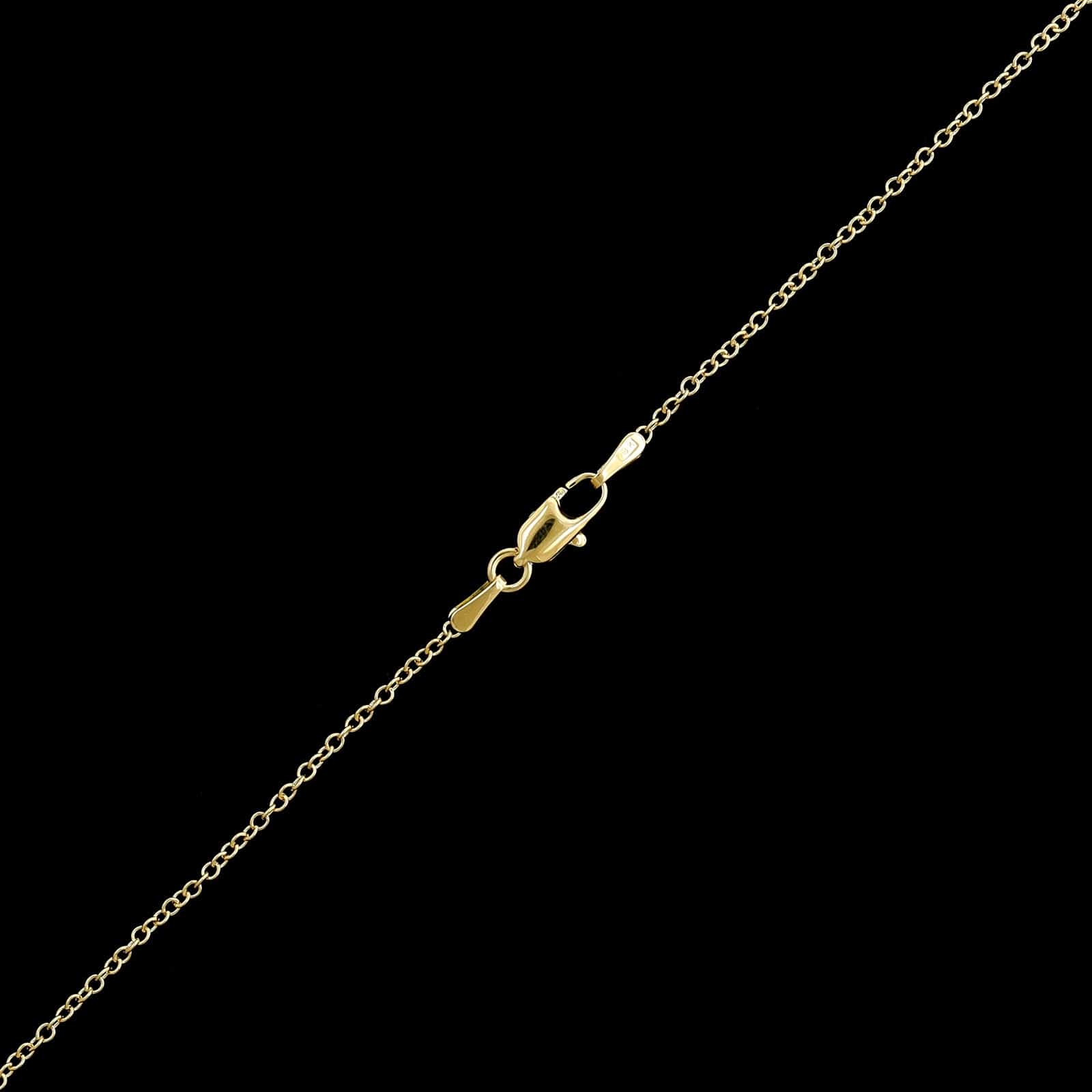 18K Yellow Gold Estate Floating Heart Pendant Necklace