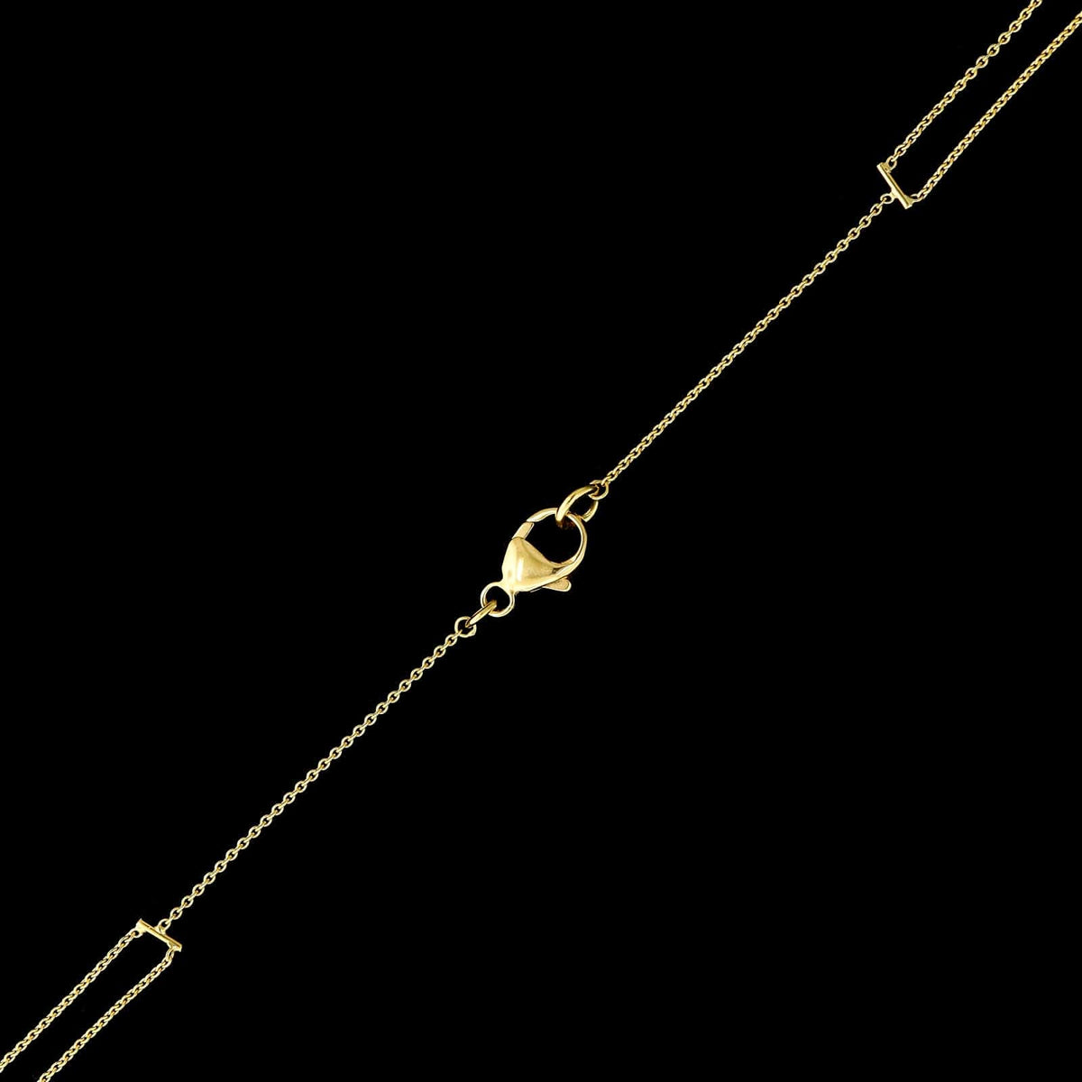 Renee Lewis 18K Yellow Gold Estate Black Diamond Shake Necklace