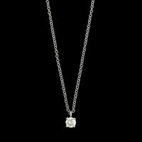 Tiffany & Co. Platinum Estate Diamond Solitaire Pendant Necklace