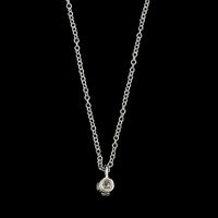 Tiffany & Co. Platinum Estate Diamond Solitaire Pendant Necklace