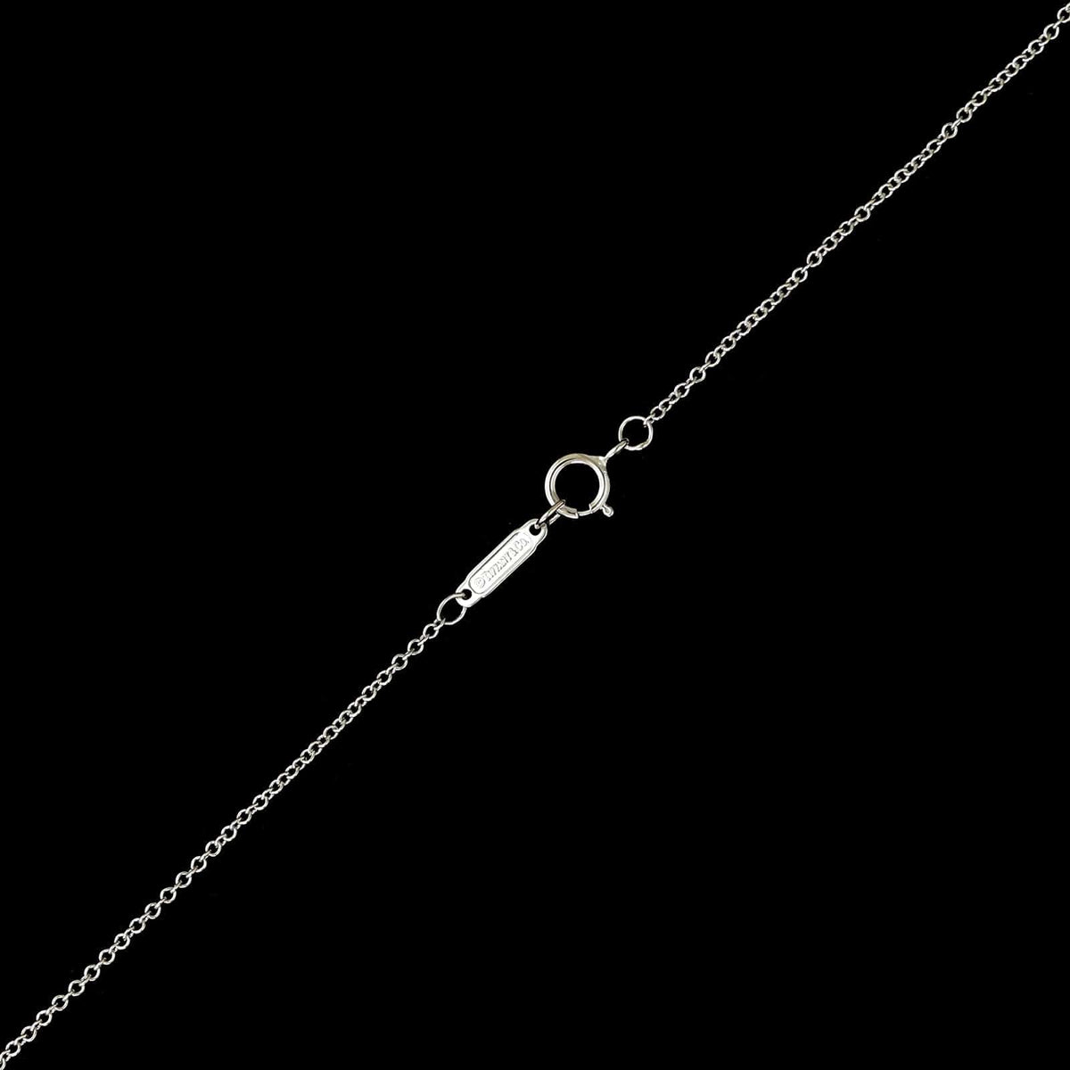 Tiffany & Co. Platinum Estate Diamond Solitaire Pendant Necklace