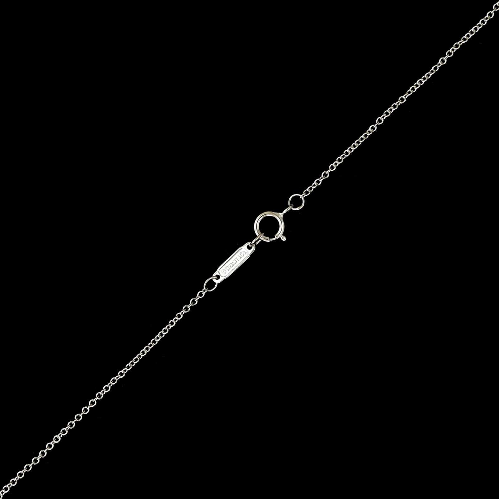 Tiffany & Co. Platinum Estate Diamond Solitaire Pendant Necklace