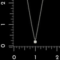 Tiffany & Co. Platinum Estate Diamond Solitaire Pendant Necklace