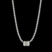 18K White Gold Estate Diamond Necklace