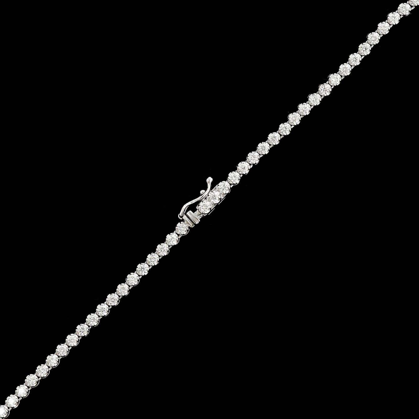 18K White Gold Estate Diamond Necklace