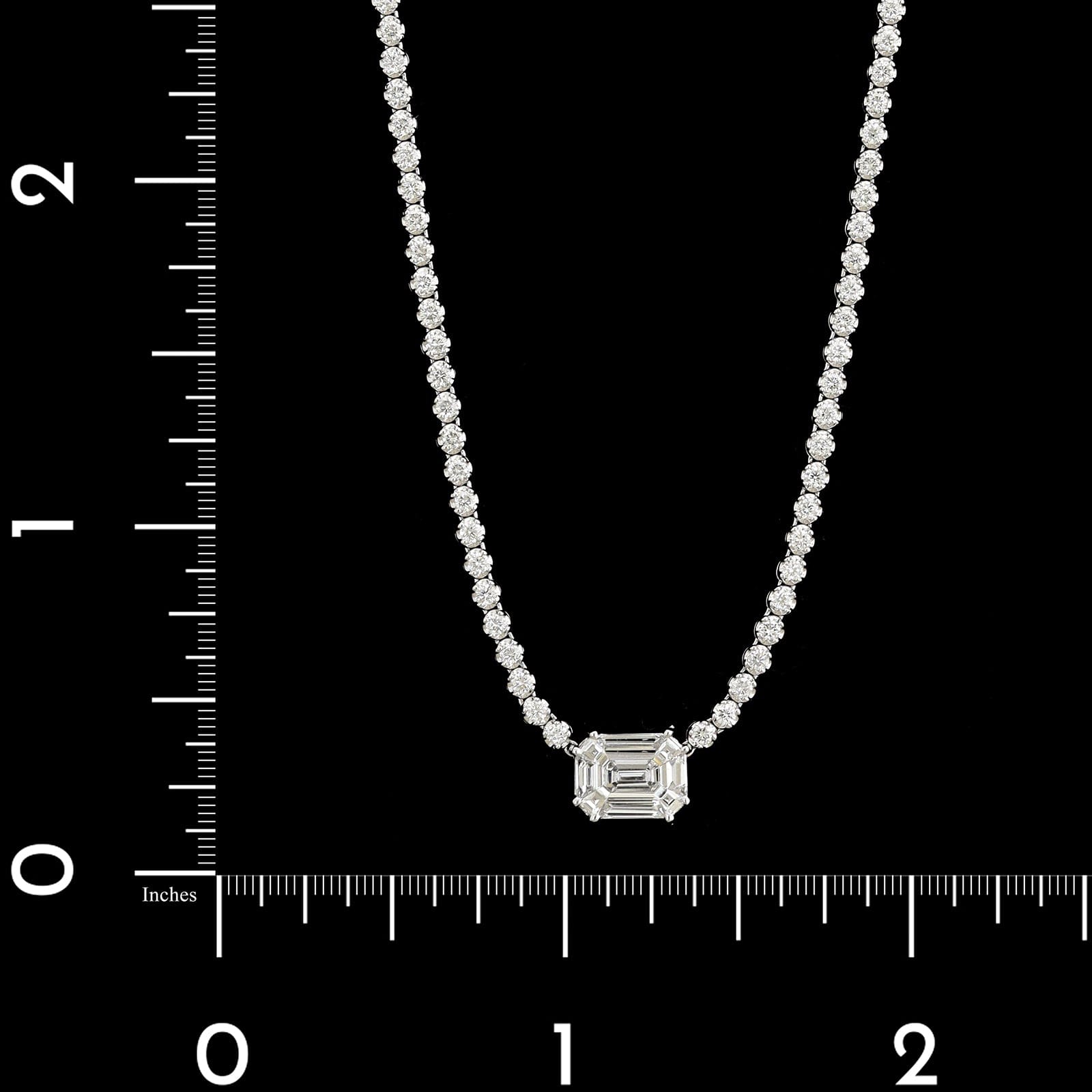 18K White Gold Estate Diamond Necklace