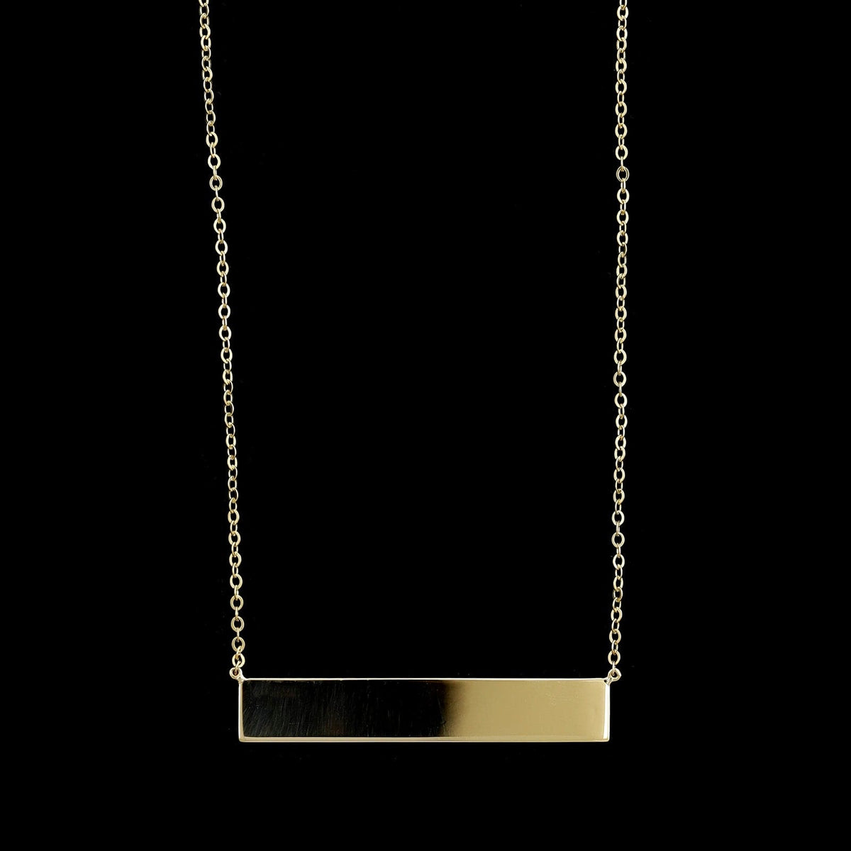 14K Yellow Gold Estate Bar Necklace