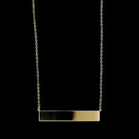 14K Yellow Gold Estate Bar Necklace