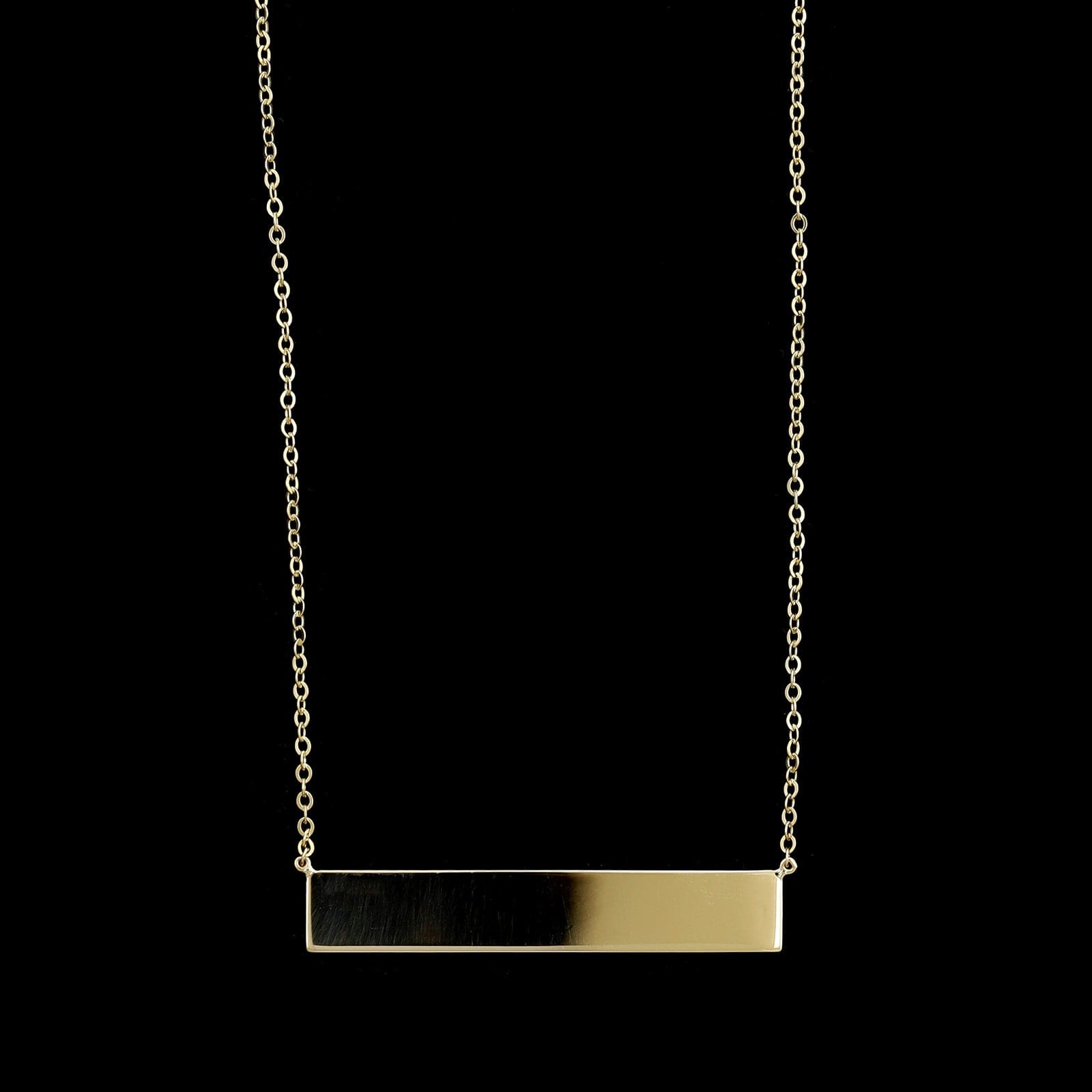 14K Yellow Gold Estate Bar Necklace