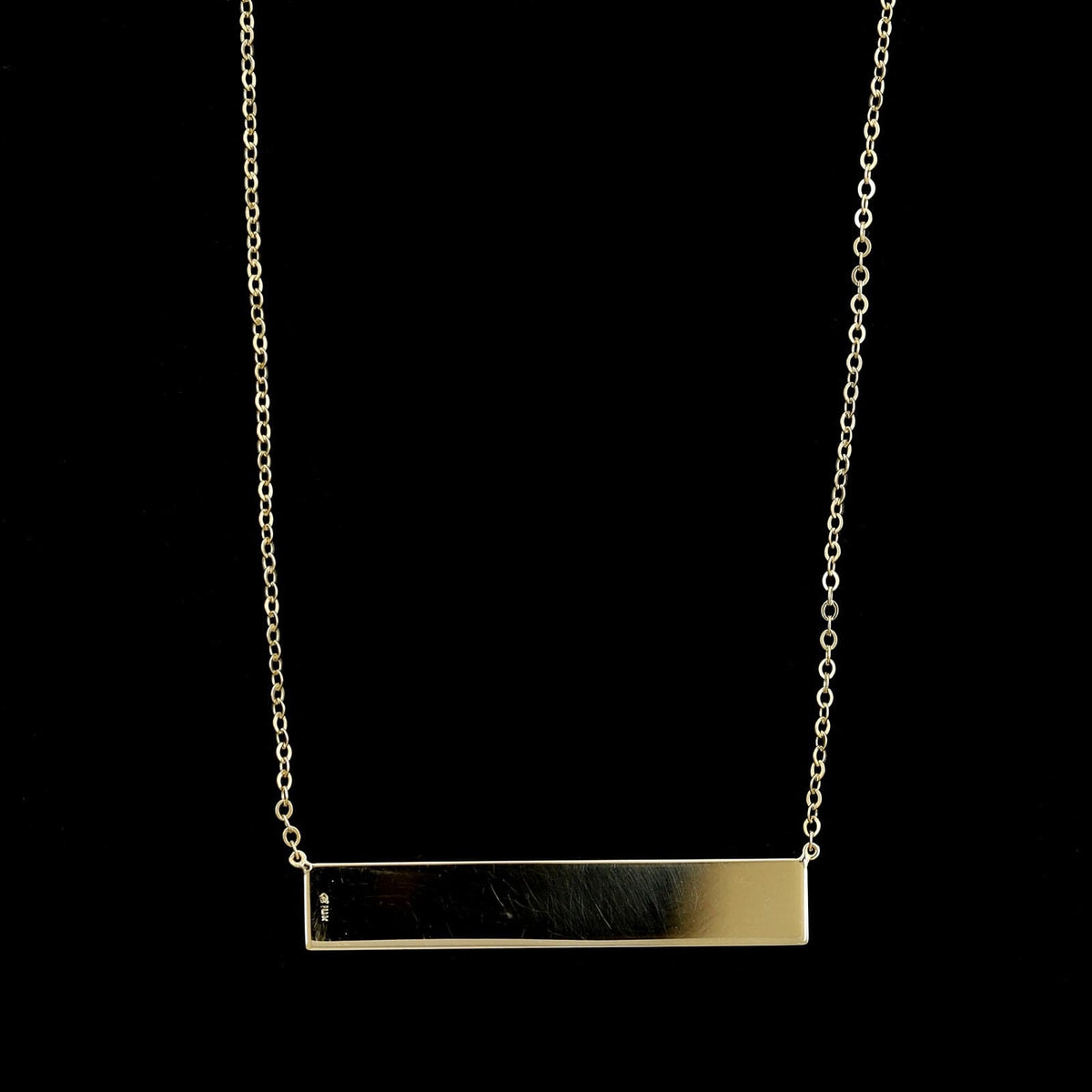 14K Yellow Gold Estate Bar Necklace
