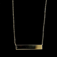 14K Yellow Gold Estate Bar Necklace