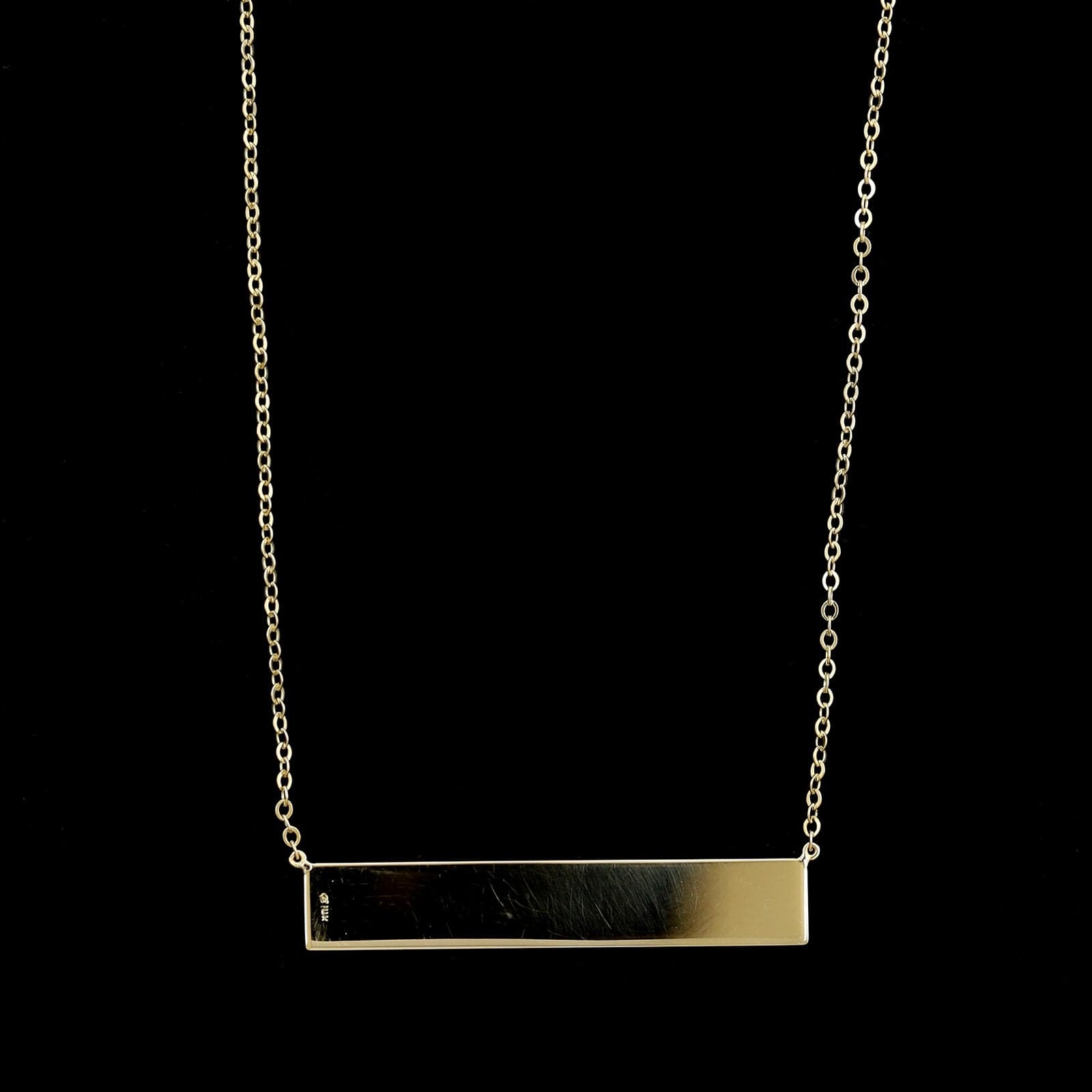 14K Yellow Gold Estate Bar Necklace