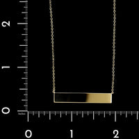 14K Yellow Gold Estate Bar Necklace