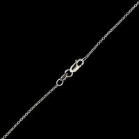 18K White Gold Estate Diamond Three Stone Pendant Necklace