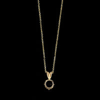 14K Yellow Gold Estate Amethyst Pendant Necklace