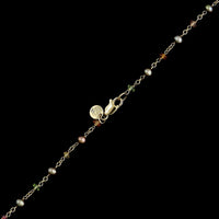 14K Yellow Gold Estate Cultured Freshwater Pearl and Faceted Bead Necklace