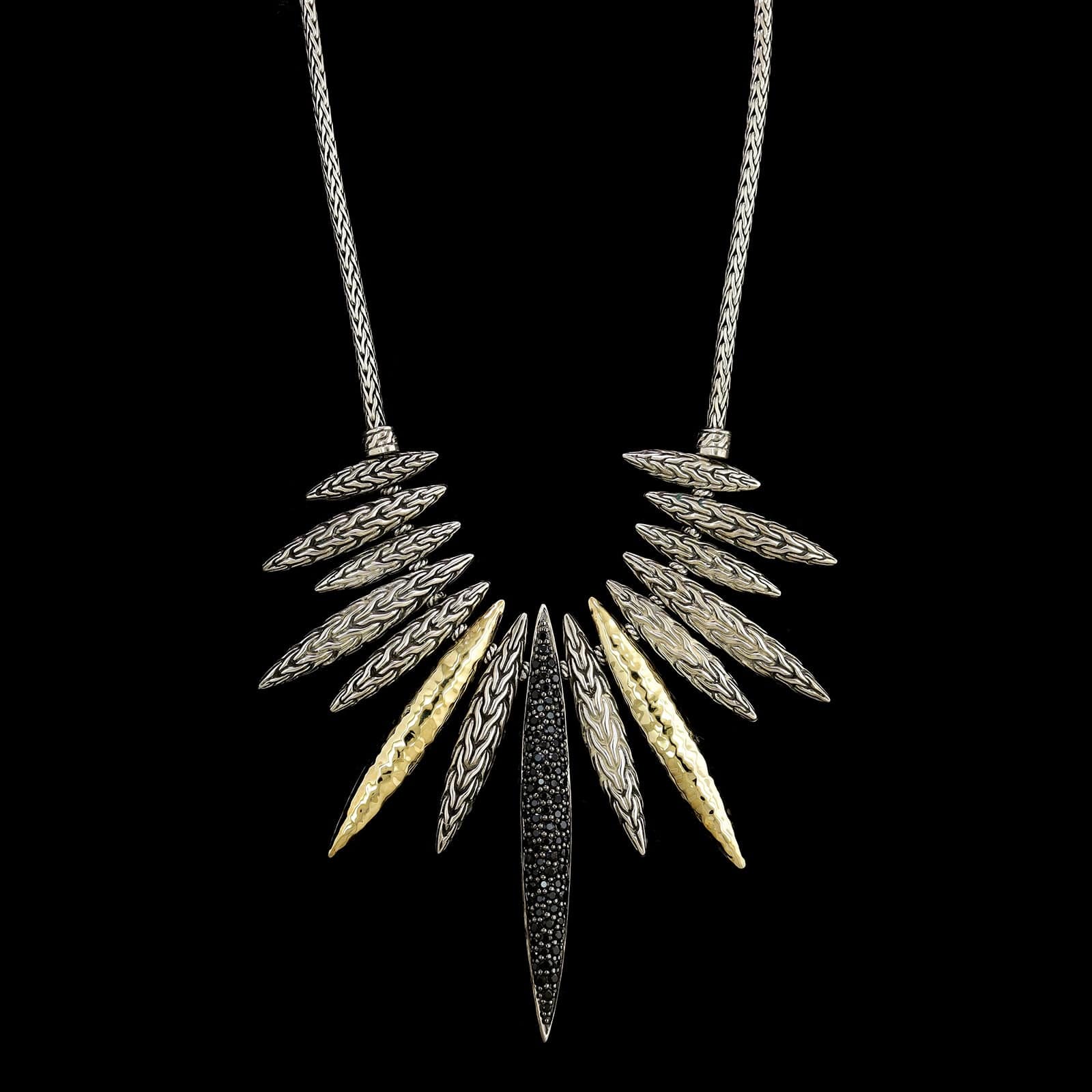 John Hardy Sterling Silver Estate Classic Chain Spear Necklace