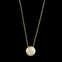 14K Yellow Gold Estate Diamond Pendant Necklace