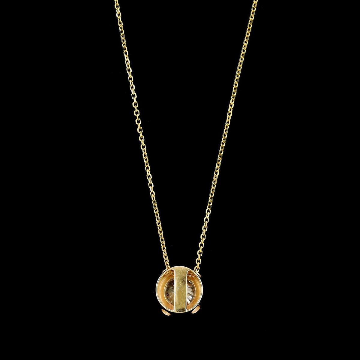 14K Yellow Gold Estate Diamond Pendant Necklace