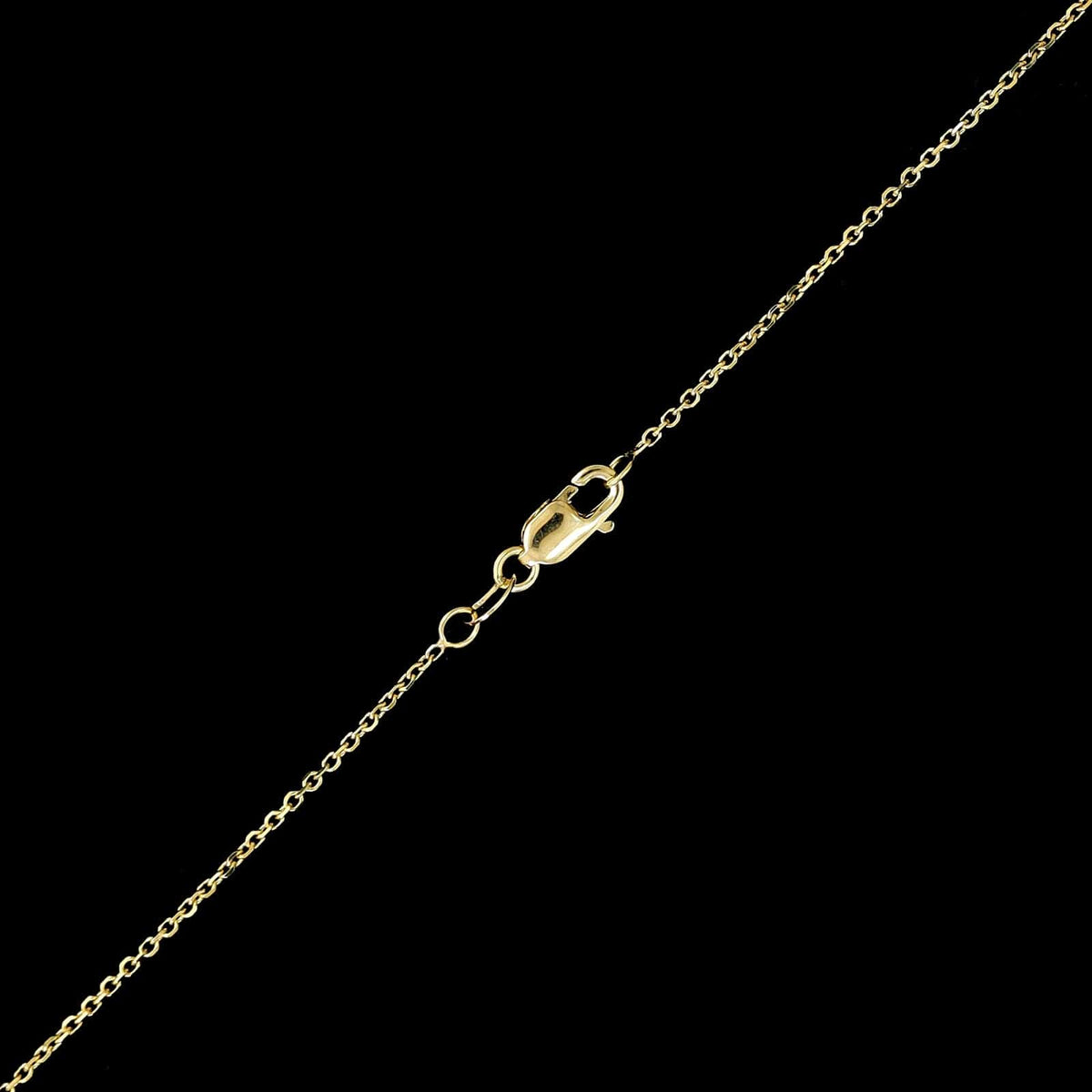 14K Yellow Gold Estate Diamond Pendant Necklace