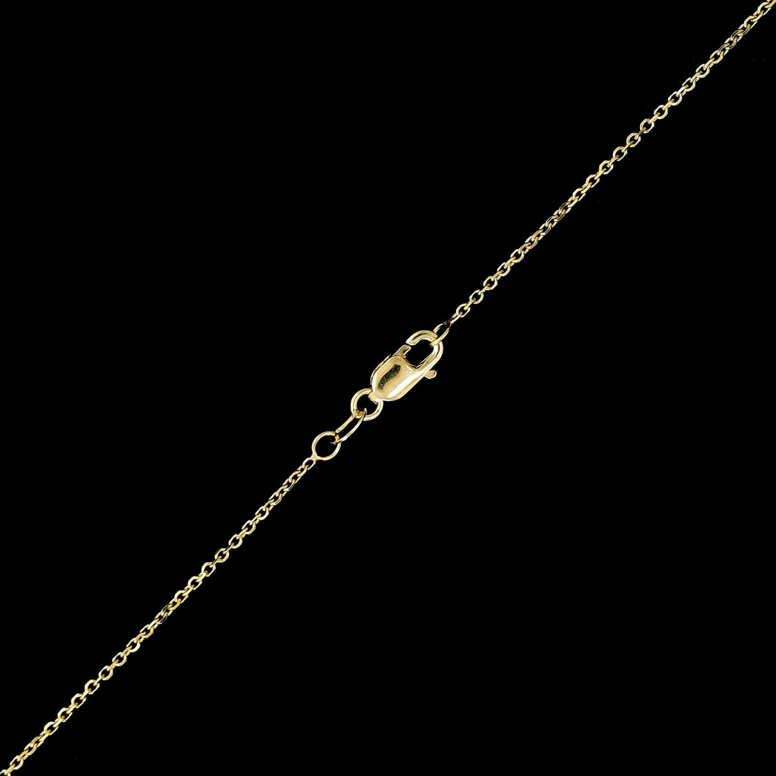 14K Yellow Gold Estate Diamond Pendant Necklace