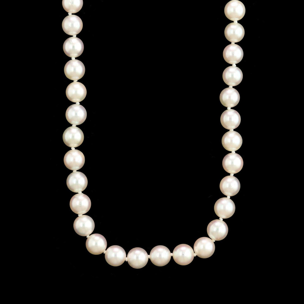 Mikimoto 18K Yellow Gold Estate Akoya Cultured Pearl Necklace
