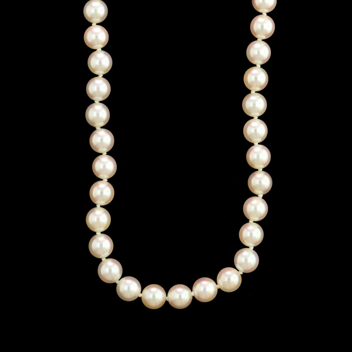 Mikimoto 18K Yellow Gold Estate Akoya Cultured Pearl Necklace