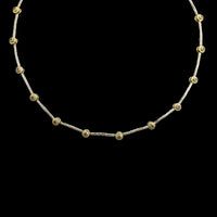 Hughes Bosca 18K Two-tone Gold Estate Cognac Diamond Necklace