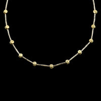 Hughes Bosca 18K Two-tone Gold Estate Cognac Diamond Necklace
