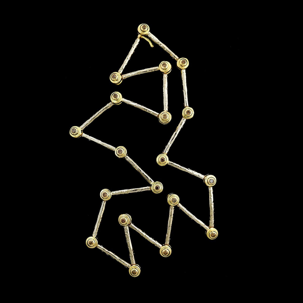 Hughes Bosca 18K Two-tone Gold Estate Cognac Diamond Necklace