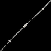 18K White Gold Estate Diamond Station Necklace