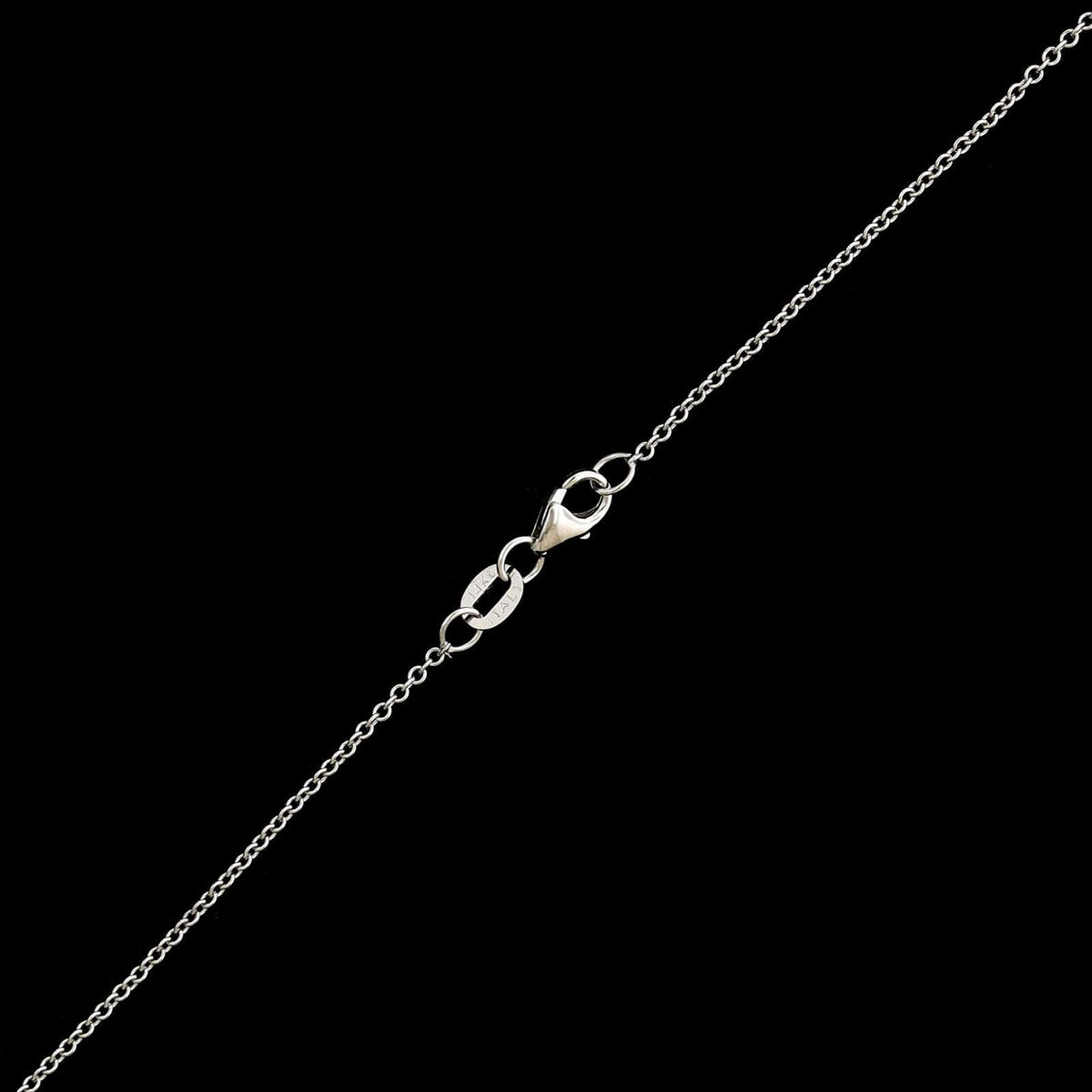 14K White Gold Multicolor Diamond Pendant Necklace