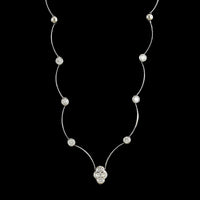 18K White Gold Estate Diamond Necklace