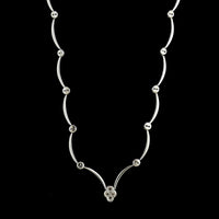 18K White Gold Estate Diamond Necklace