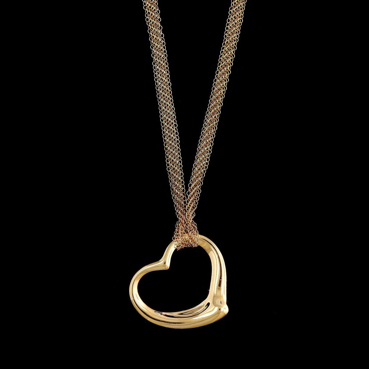 Tiffany & Co. 18K Rose Gold Elsa Peretti Open Heart Pendant Necklace&nbsp;