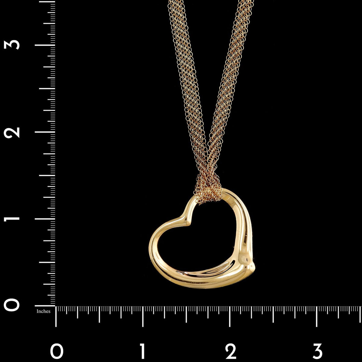Tiffany & Co. 18K Rose Gold Elsa Peretti Open Heart Pendant Necklace&nbsp;
