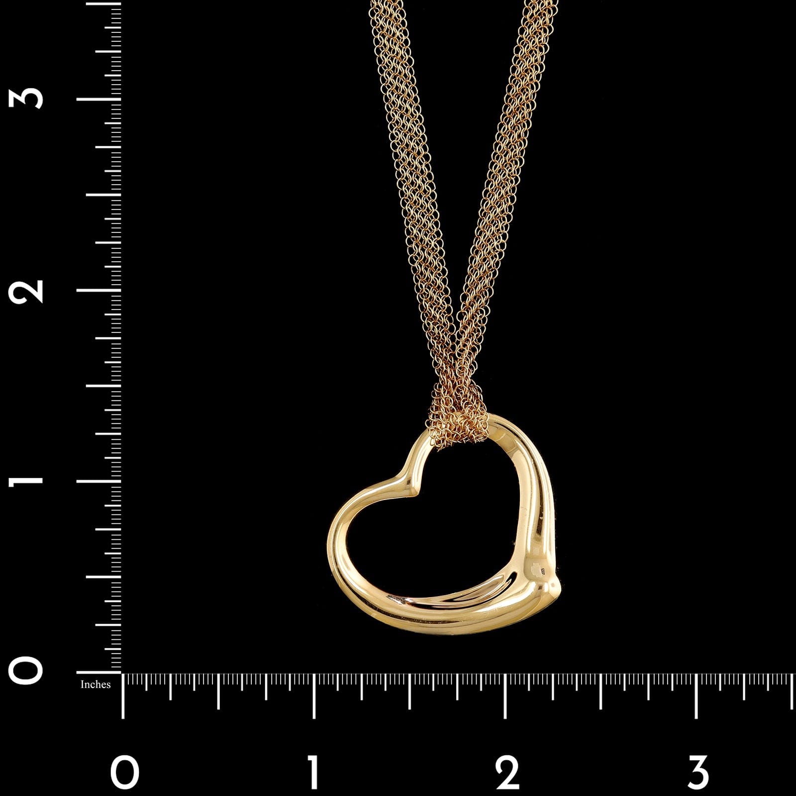 Tiffany & Co. 18K Rose Gold Elsa Peretti Open Heart Pendant Necklace&nbsp;