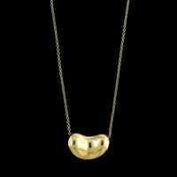Tiffany & Co. 18K Yellow Gold Estate Elsa Peretti Bean Pendant Necklace