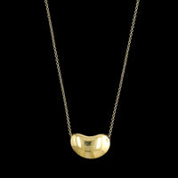 Tiffany & Co. 18K Yellow Gold Estate Elsa Peretti Bean Pendant Necklace