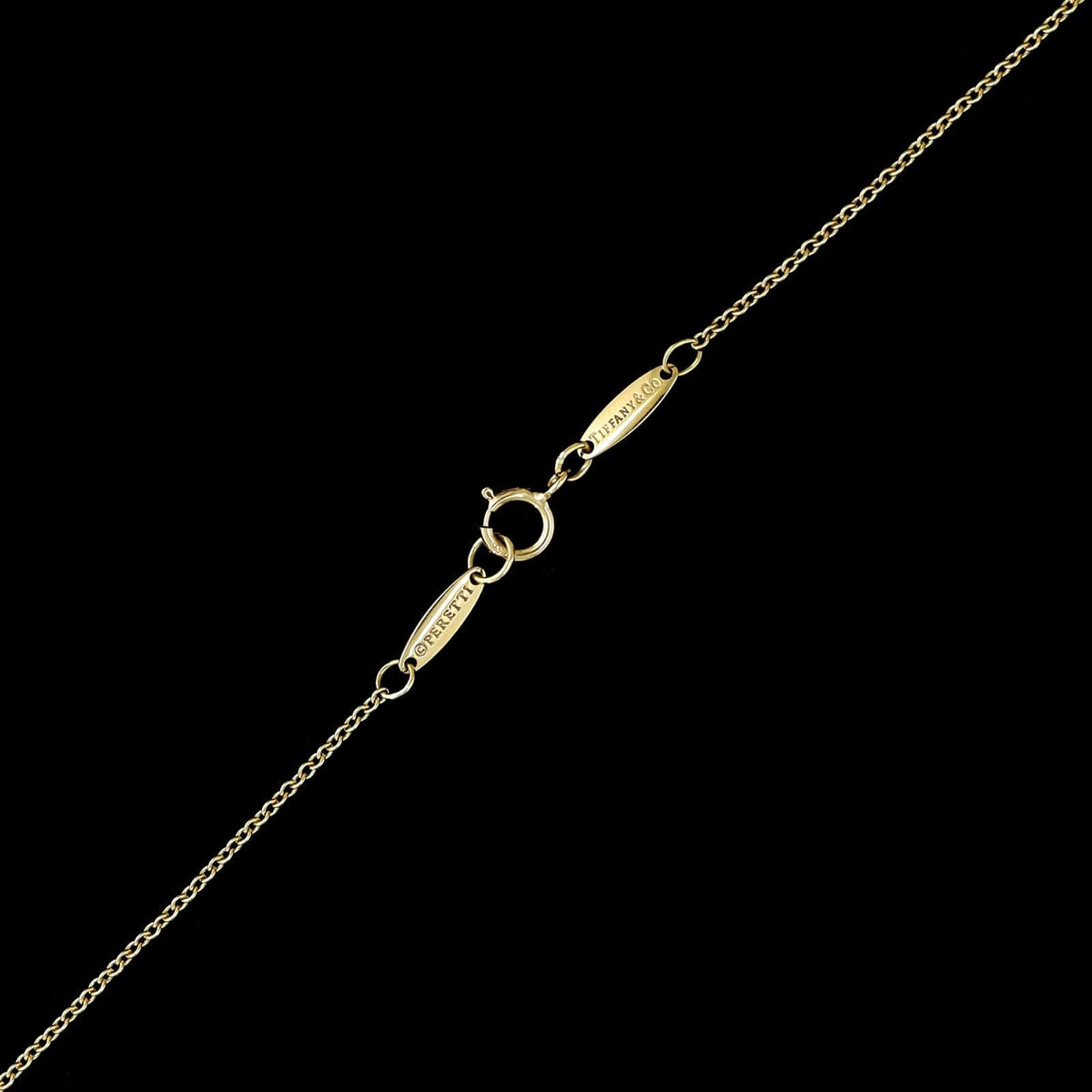Tiffany 18K Yellow Gold Estate Elsa Peretti Bean Pendant