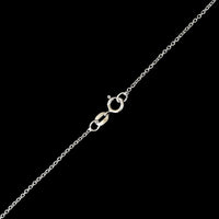 14K White Gold Estate Blue Topaz Pendant Necklace