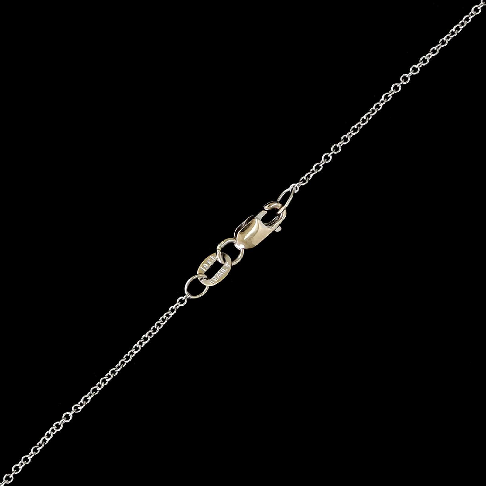 18K White Gold Estate Diamond Pendant Necklace