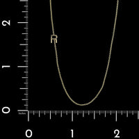 14K Yellow Gold Estate Initial R Necklace