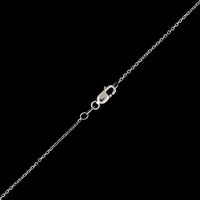 14K White Gold Estate Sapphire and Diamond Pendant Necklace