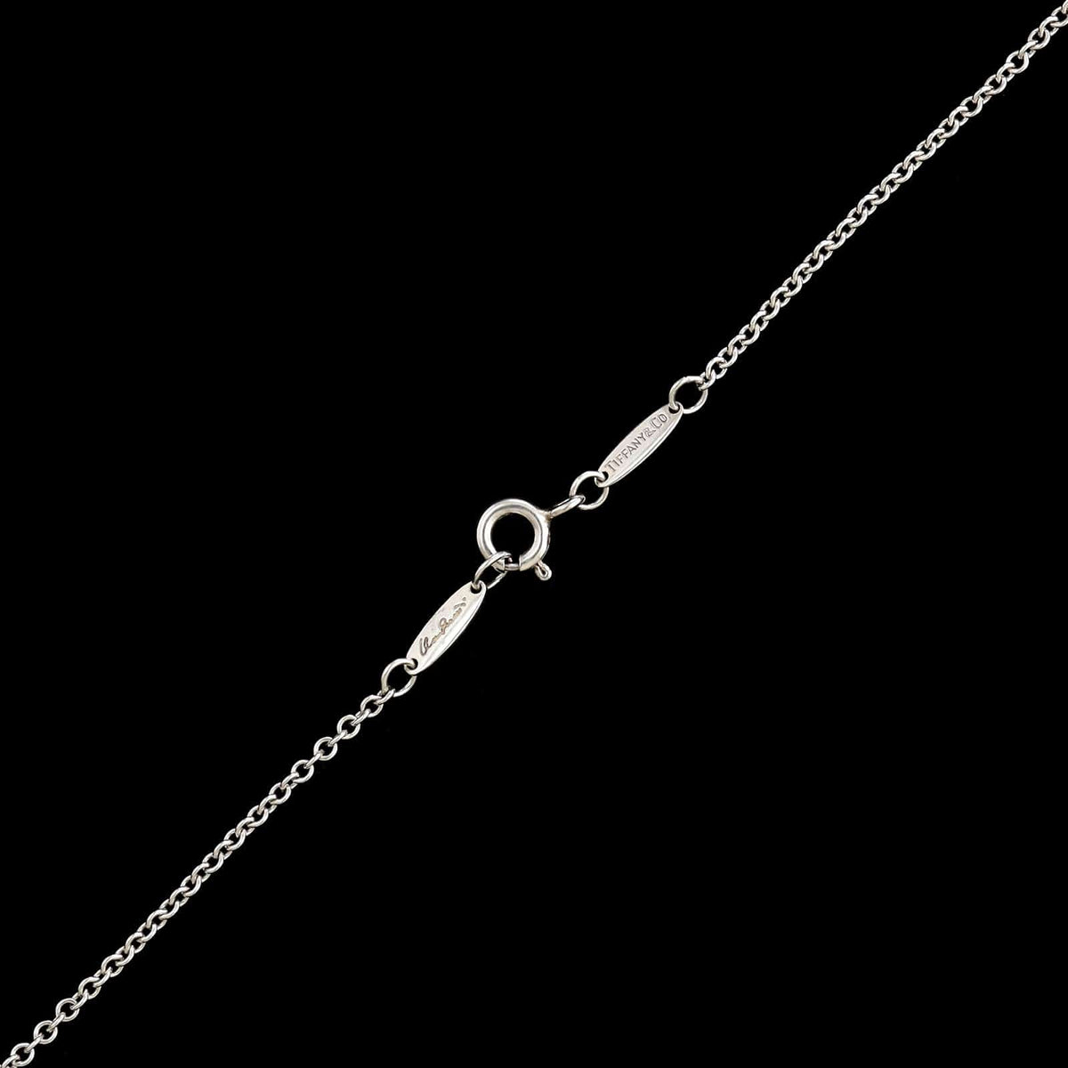 Tiffany & Co. Sterling Silver Estate Elsa Peretti Open Heart Necklace